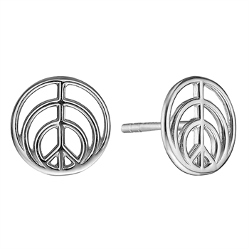Christina Collect 925 sterling silver Peace Beautiful stud earrings, also available in silver plated, model 671-S93